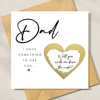Will You Walk Me Down The Aisle Scratch Reveal Card