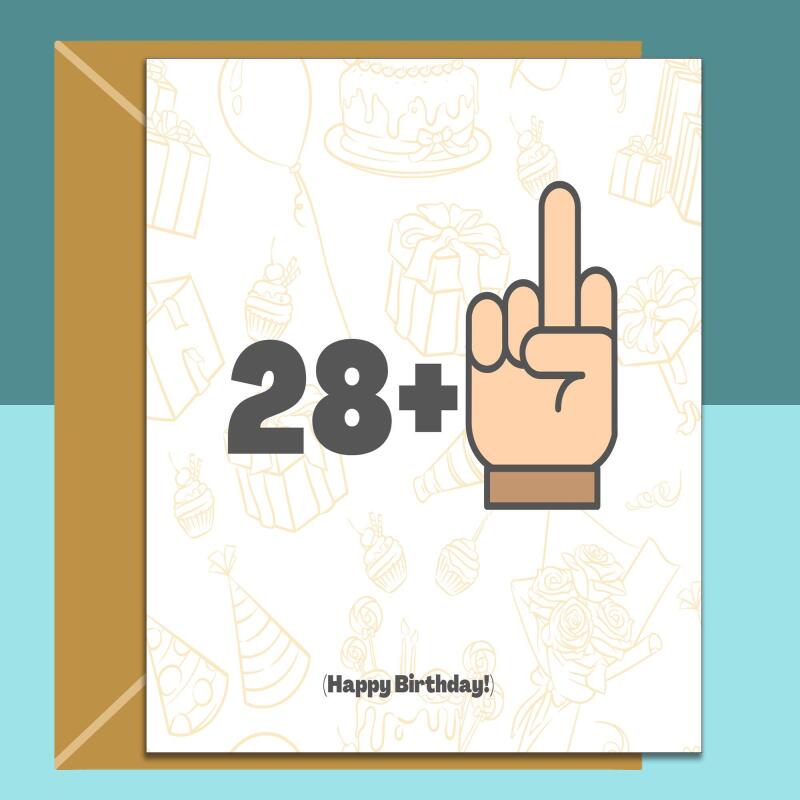 Funny 29th Birthday Card - Personalised inside if required - For Him or For Her - Perfect greetings card for someone turning 29 years old - Blank inside - Regular - Matte
