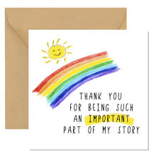 Thank You Teacher Card - Thank You For Being Such An Important Part of My Story - Standard Smooth Card