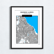 Buenos Aires - Argentina - Map Print - A4