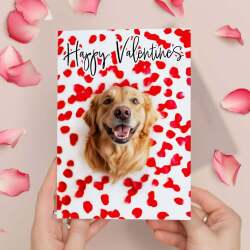 Valentine's Day Card of A Golden Retreiver Dog Valentine's Day Card For Her or For Him From The Dog