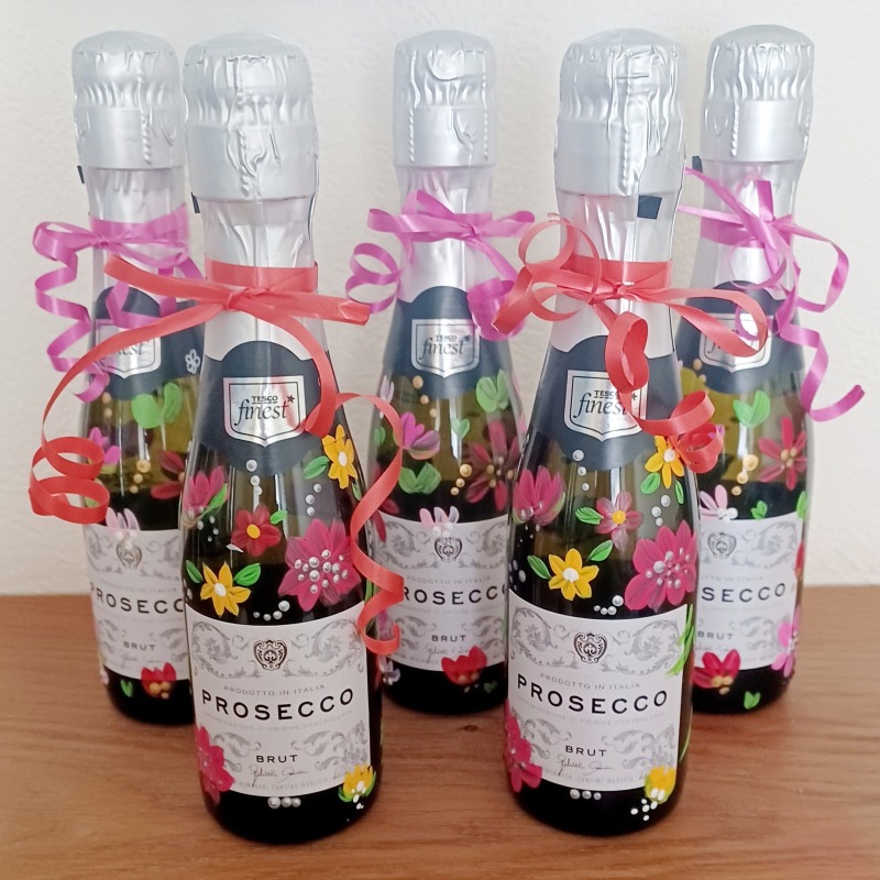 Hand Painted Bottles Christmas Birthday Anniversary Gift Ideas - Mini/Small up to 37.5cl
