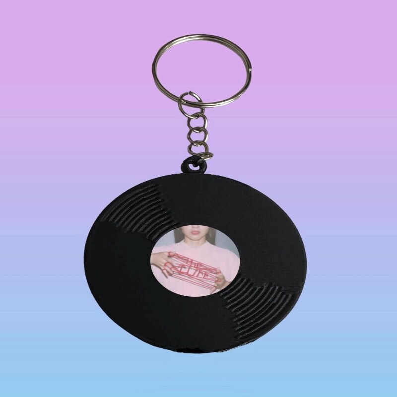 Olivia Rodrigo Vinyl Keyrings / Keychains - The Cure - You Seem Pretty Sad