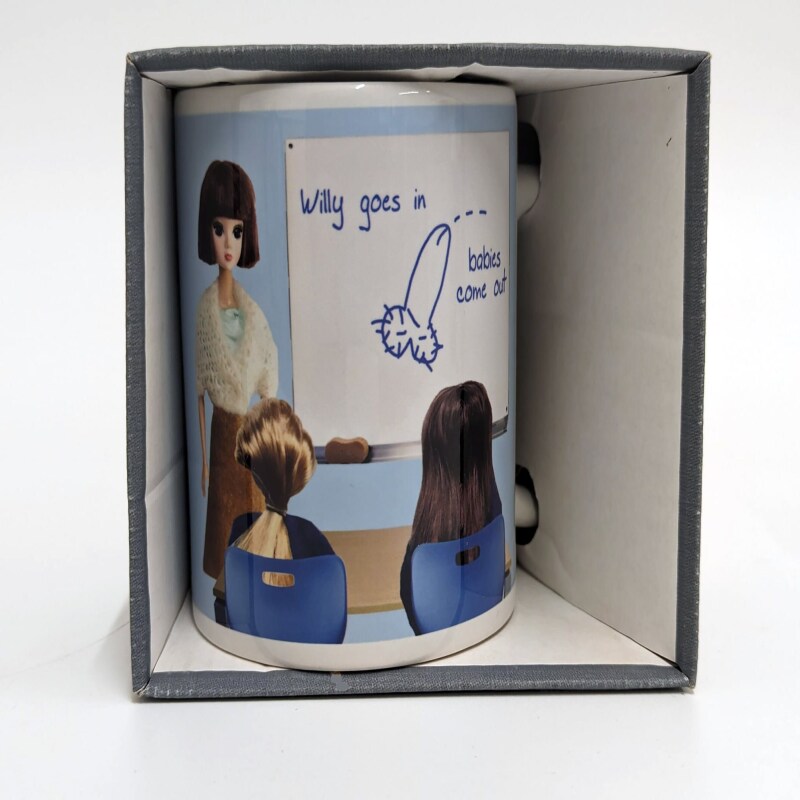 Willy Goes In funny mug