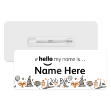 #hello my name is... Name Badge - Witch Themed Border