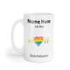 Personalised Ceramic Mug - Rainbow Heart Pulse
