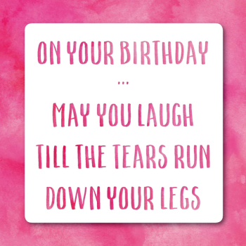 Holy Mackerel tears funny birthday card - from the Frankly My Dear humour and celebrations range - 15cm square and blank inside for your message - made in the UK