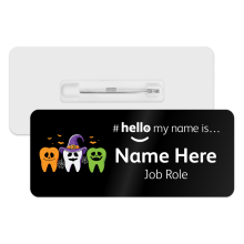 #hello my name is... Name Badge - Halloween Teeth Trio