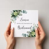 Personalised Thank You For Being My Bridesmaid Card