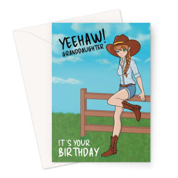 Cowgirl Birthday Card For Granddaughter