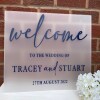 Wedding Welcome Sign / A2 Acrylic Sign / Personalised Sign / Acrylic Welcome Board / Welcome To The Wedding / - A3 CLEAR - Black