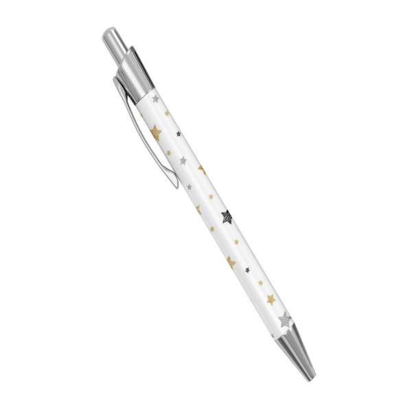 Personalised Retractable Ballpoint Pen - Scribble Stars - Standard Retractable Ballpoint Pen