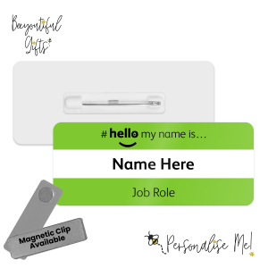 Name Badge - Coloured Duo Band Hello My Name is... - Light Green