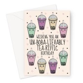 Bubble Tea Birthday Card