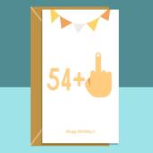 Funny 55th Birthday Card - For Him or For Her - Ideal cheeky middle finger card for someone turning 55 years old - Can be personalised