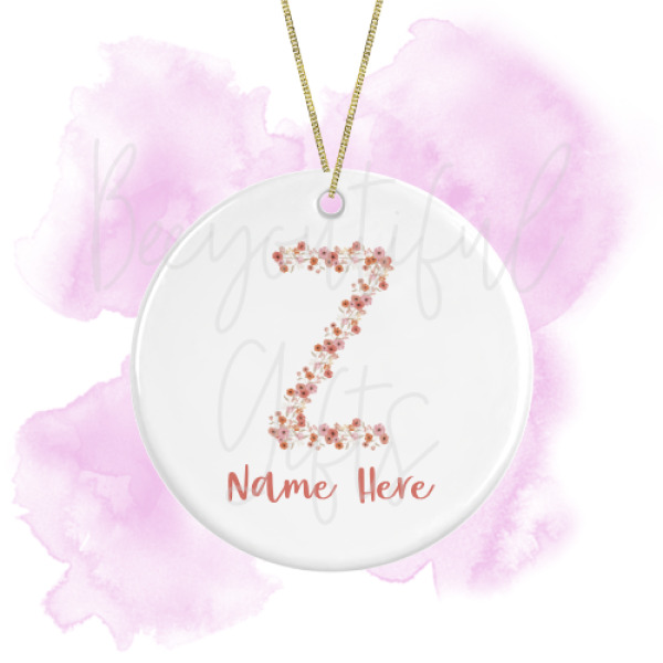 Personalised Spring Love Round Ceramic Decoration