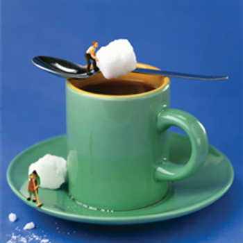Coffee Cup 150mm Square Greetings Card by Akiko Ida and Pierre Javelle