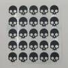 25 Skull Stickers Matt Black or Silver Holographic - Matt Black