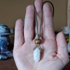 Moonstone Crystal Waxed Cord Necklace 