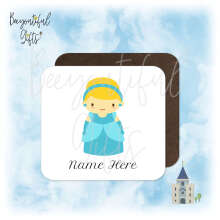 Personalised Children's Coaster - Cartoon Fairy Tale Princess