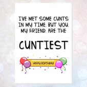 rude birthday card, funny birthday card, offensive birthday card, obscene card, card for best friend, c*nt birthday card, funny friend card