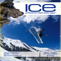 ICE 8x6 190gsm Single Sided Matt / Matte Photo Paper