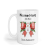 Personalised Ceramic Mug - Snowman Nurse Christmas Coquette Bow