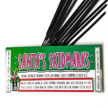 Santa's Skidmarks Christmas Fragrance Sticks | Vegan | Aromatherapy | Funny Gift | Stocking Filler | Secret Santa |