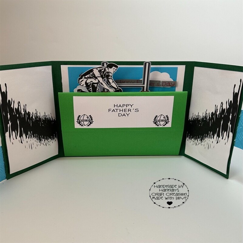 Handmade Rugby Pop Up Card - Father’s Day