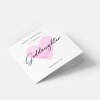 Goddaughter birthday card personalised pink heart design custom name handmade minimalist greeting - Smooth No Message - Kraft Brown