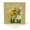 50th anniversary card (golden anniversary card) - designed by Erica Sturla - 15cm square and blank inside, made in the UK