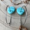 Handmade Pastel Easter Egg Earrings: Polymer Clay, Surgical Steel Hoops - ball studs