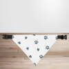 Navy Hearts & Paws Print Dog/Puppy Bandana - Small - 12x17cm (Strap: 25cm - 40cm)