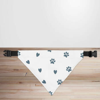 Navy Hearts & Paws Print Dog/Puppy Bandana