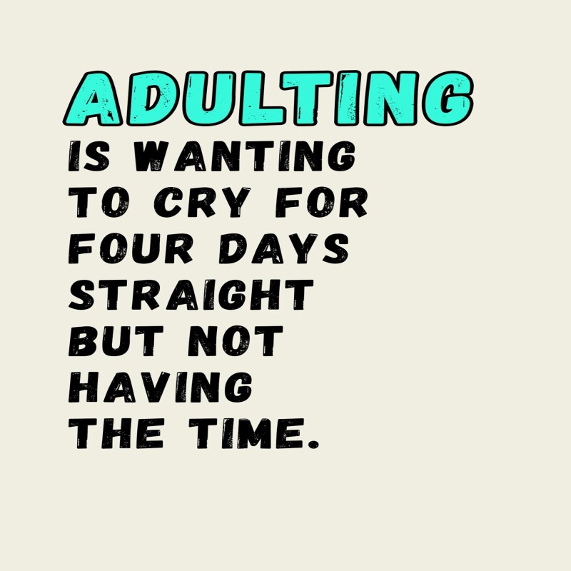 Adulting funny birthday card