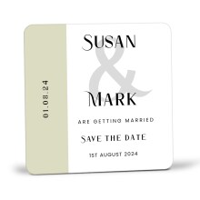 Personalised Save The Date Coaster - Modern