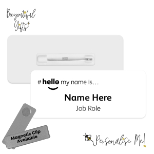 Name Badge - Simple Hello My Name is... - Black