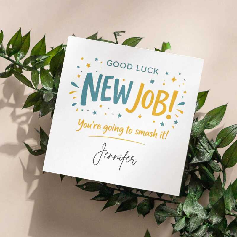 New Job Card for Her &ndash; Personalised Congratulations Card for a New Role - Smooth No Message - Kraft Brown