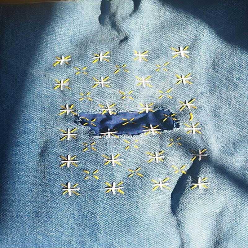 Washable Sashiko Mending Transfers