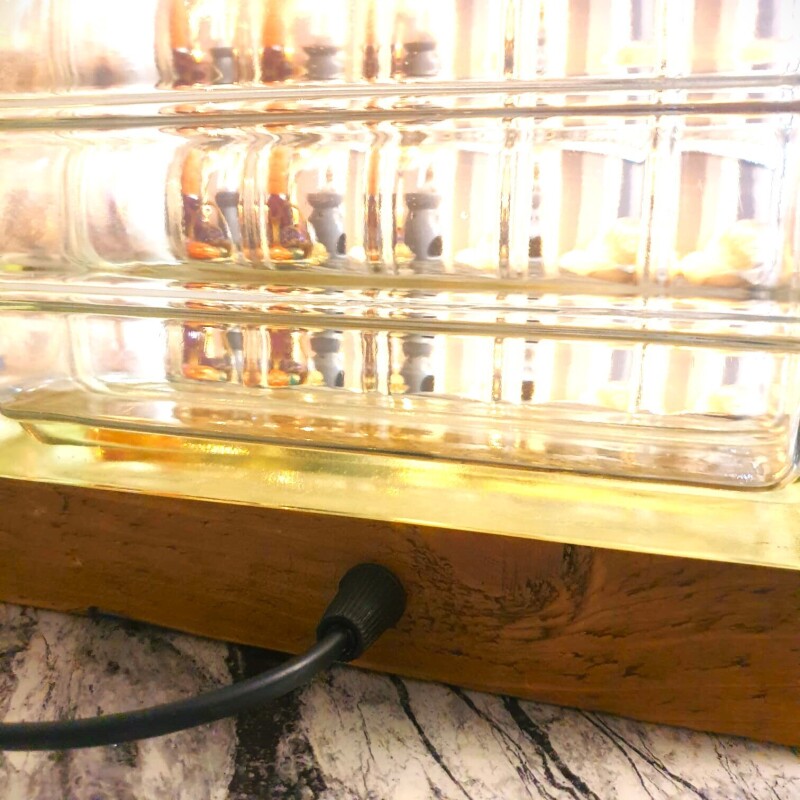 Vintage Architectural Retro Glass Block lamp