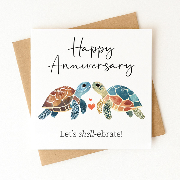 Anniversary Card - Let's Shell-ebrate! - Standard Smooth Card