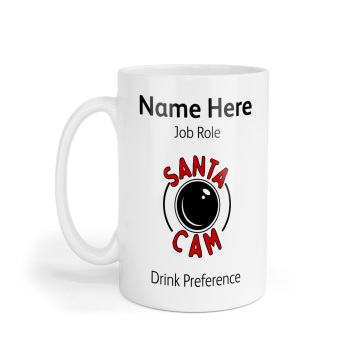 Personalised Ceramic Mug - Santa Cam