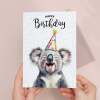 Birthday Card For Him or Her Of A Koala Illustration For Him or Her Birthday Gift - Portrait (5x7) / Blank Inside