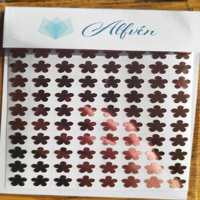 1cm Flower Stickers, 70's hippy style flower stickers - Pink