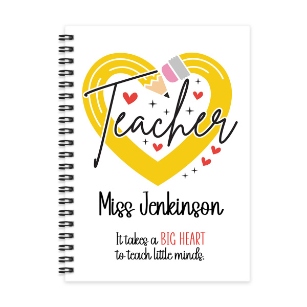 Personalised A5 Teacher Notebook - Teacher Pencil