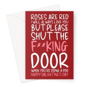 Roses Are Red Poem Valentine's Day Card - Toilet Humour