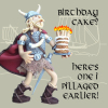 Birthday Cake? Funny Olde Worlde Birthday Card Erica Sturla Greeting Cards