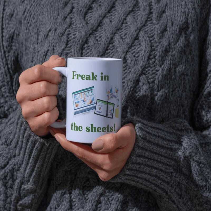 Funny Mug for Spreadsheet Data Fans! - For Him or For Her - Ideal For Accountant, Finance, HR, Sales Office Coffee or Tea Mug - Gift Ideas