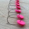 Fluorescent Pink Clay Hoop Earrings: Minimalist Festival Jewelry - fluorescent pink