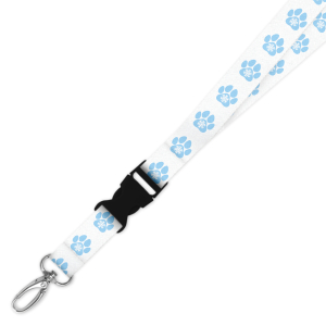Double Breakaway Lanyard - Snowflake Paw Print